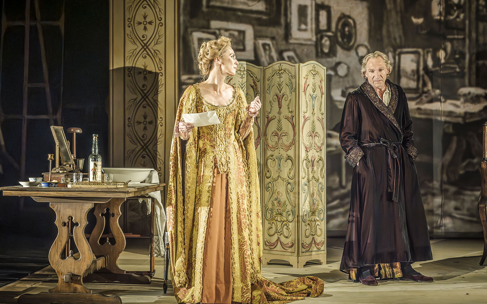 Performers on stage in Grace Pervades West End show, London.