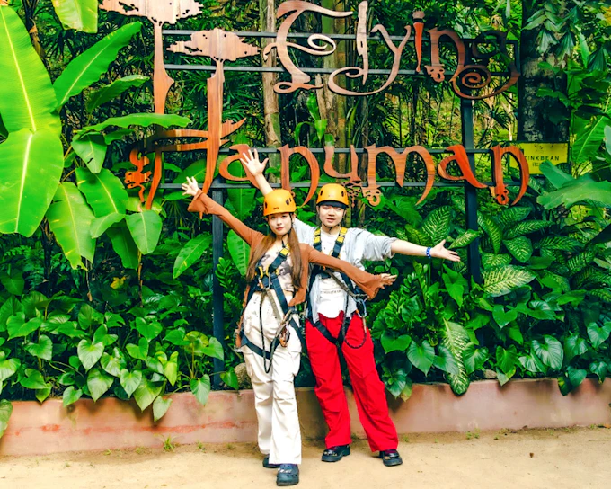 Flying Hanuman: 12 Platforms Zipline Adventure with Optional Round-Trip Transfers
