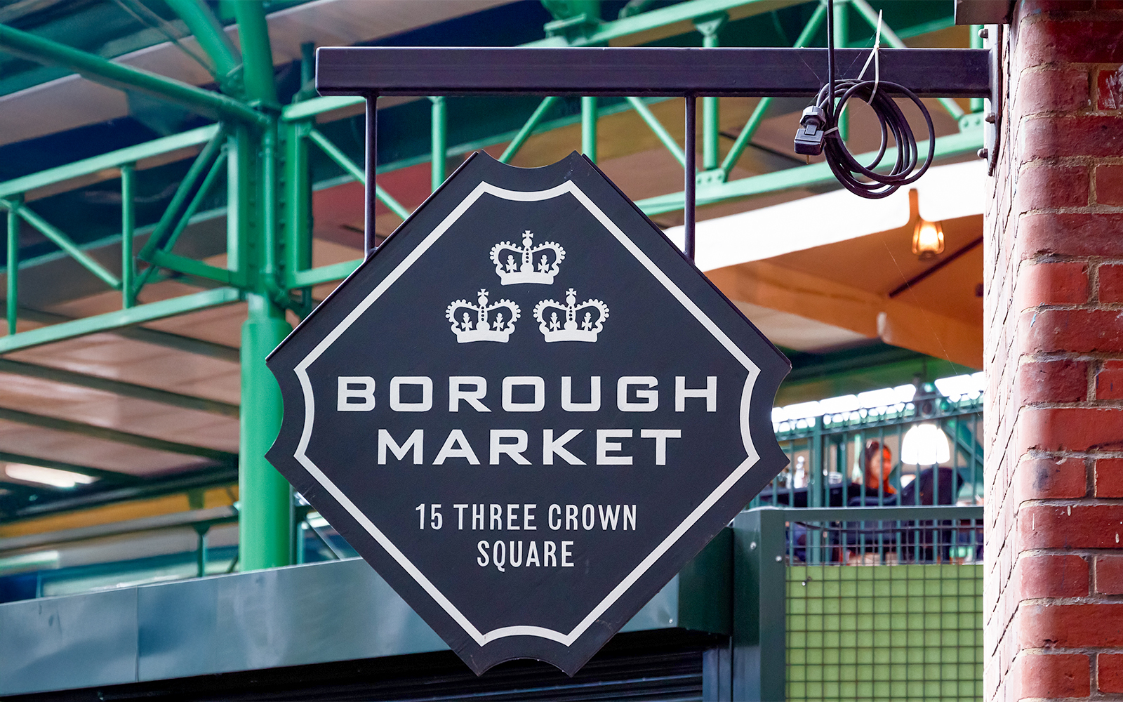 Borough Market food stalls with diverse cuisines on Eating London: Borough Market & Bankside Food Tour.