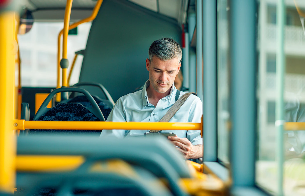 Man using public transport in Florence, Italy, part of the Florence City Pass experience.