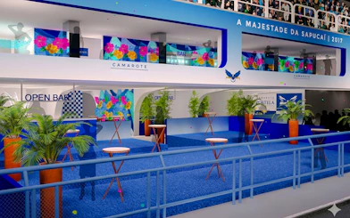 Salgueiro School rehearsal venue with open bar, Rio de Janeiro.