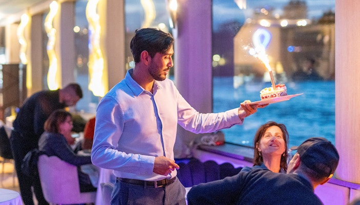 celebration on the Le Diamant Bleu cruise