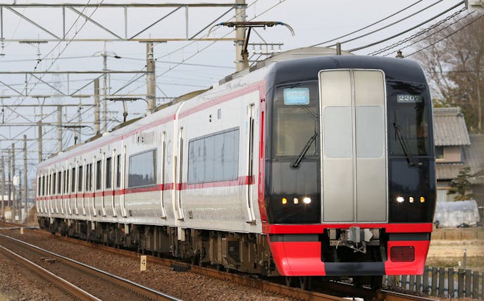 Train traveling from Central Japan International Airport to Nagoya City.