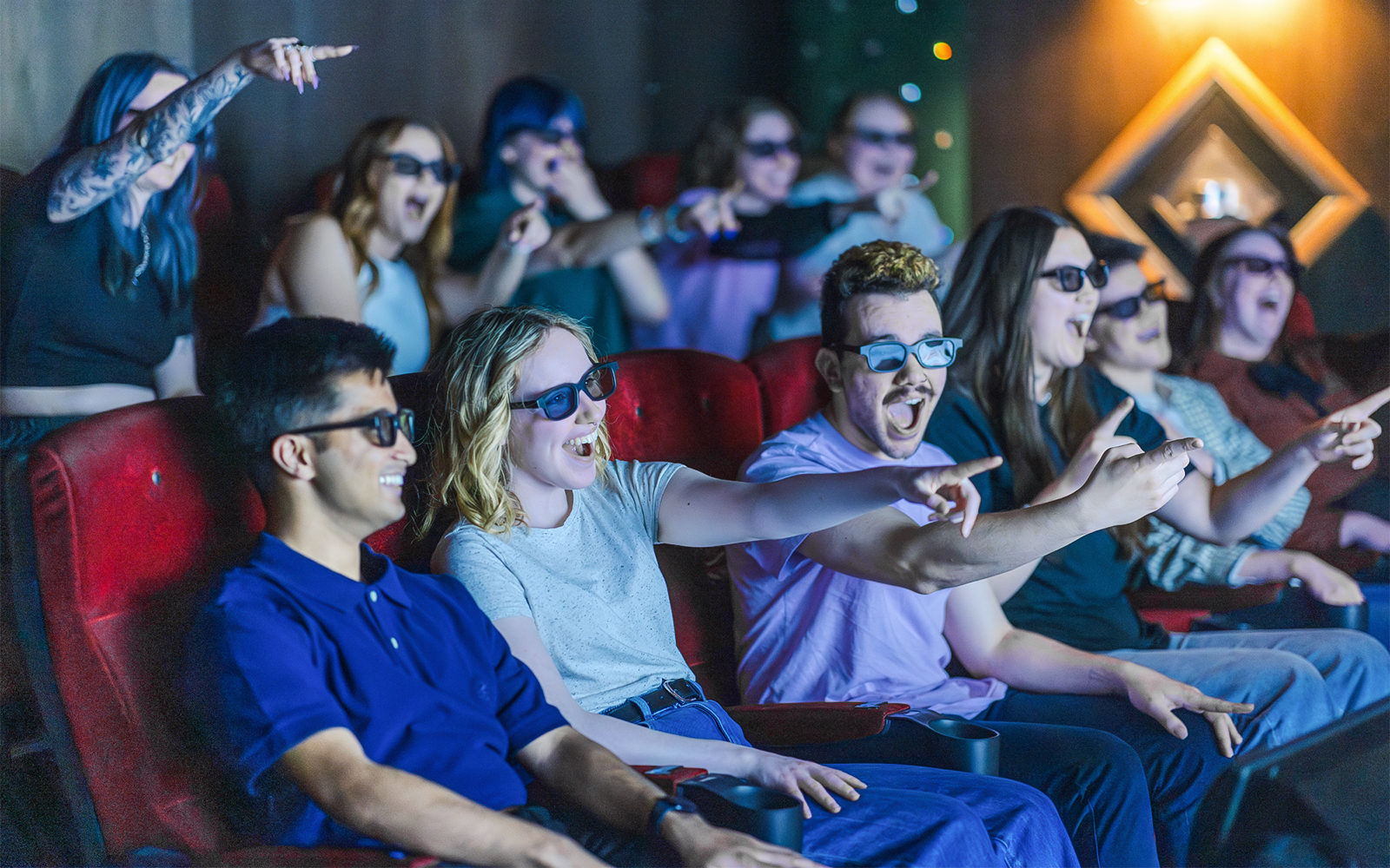 Visitors enjoying a 3D experience at Monopoly Dreams Melbourne.