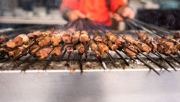 Meat kebabs, desert safari Dubai