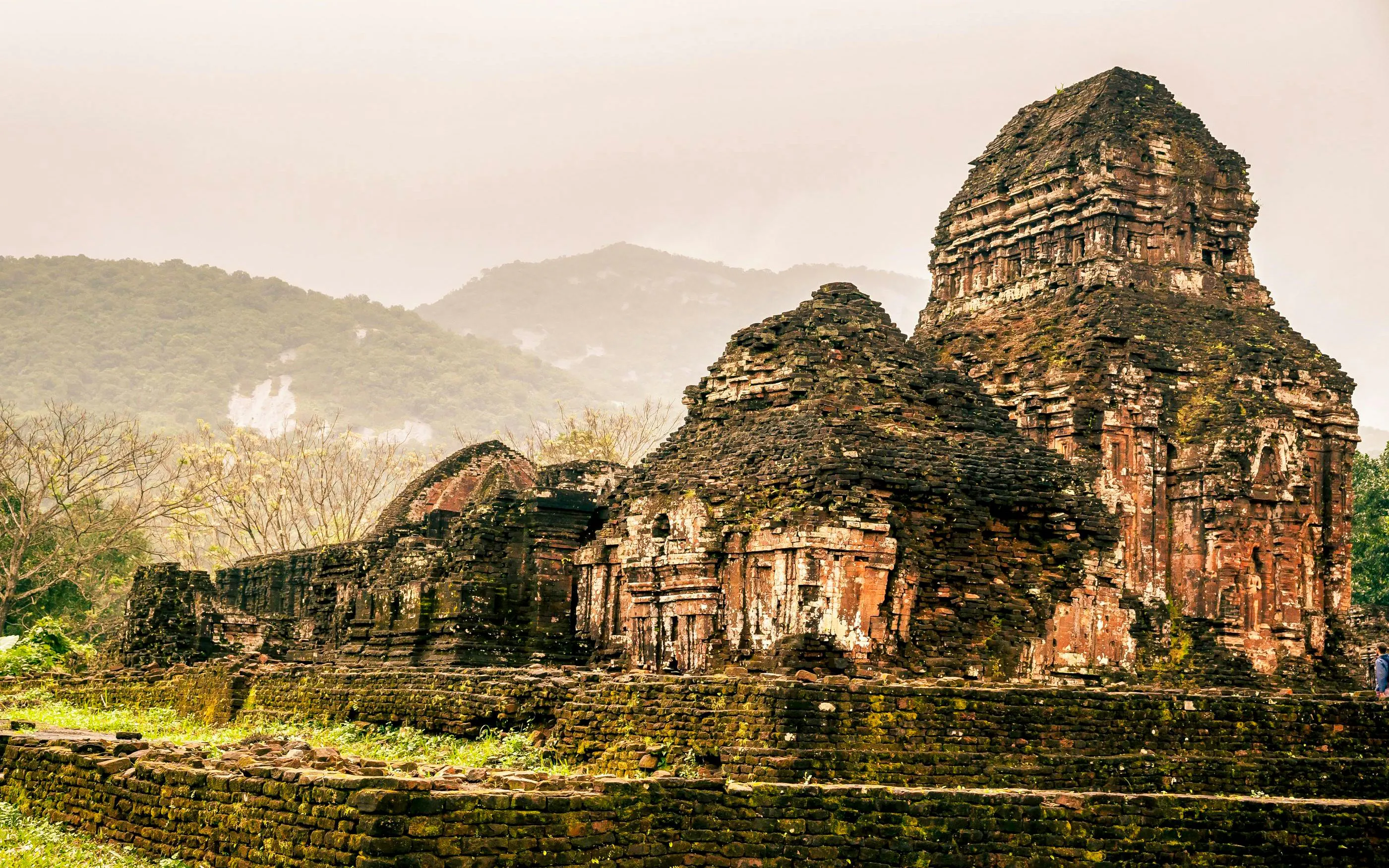 Ancient brick temple ruins at Mỹ Sơn Sanctuary, Quang Nam Province, Vietnam.