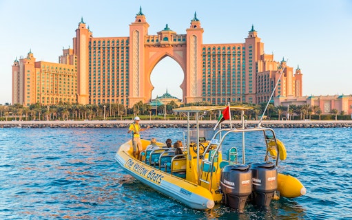Speedboat tour near Atlantis, The Palm in Dubai.