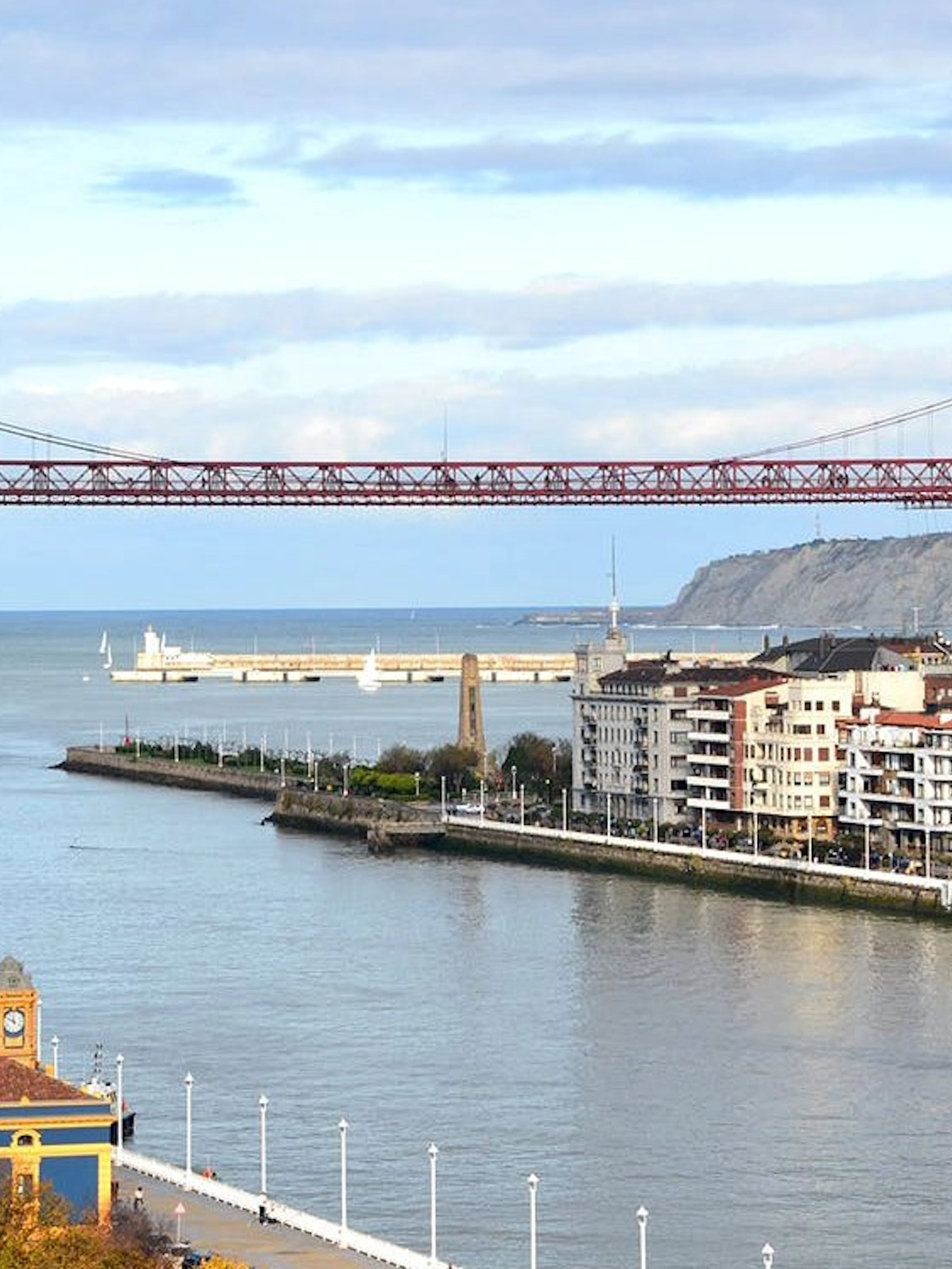 Biscay Bridge spanning the Nervion River in Portugalete, Spain.
