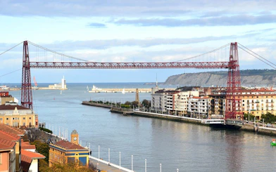 Biscay Bridge spanning the Nervion River in Portugalete, Spain.