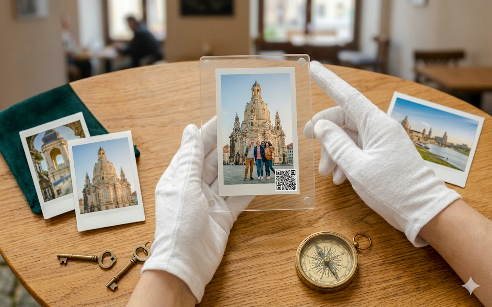 Dresden Neumarkt 15-Minute Private Portrait Session with Custom Photo Magnet and QR Video Access Image 2