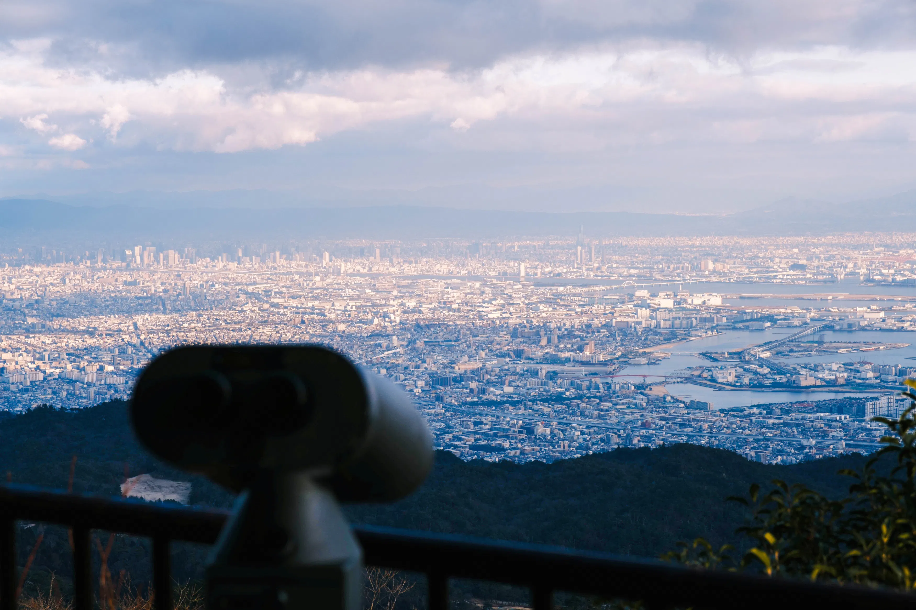 View of Kobe cityscape from Rokko Garden Terrace, Osaka tour.