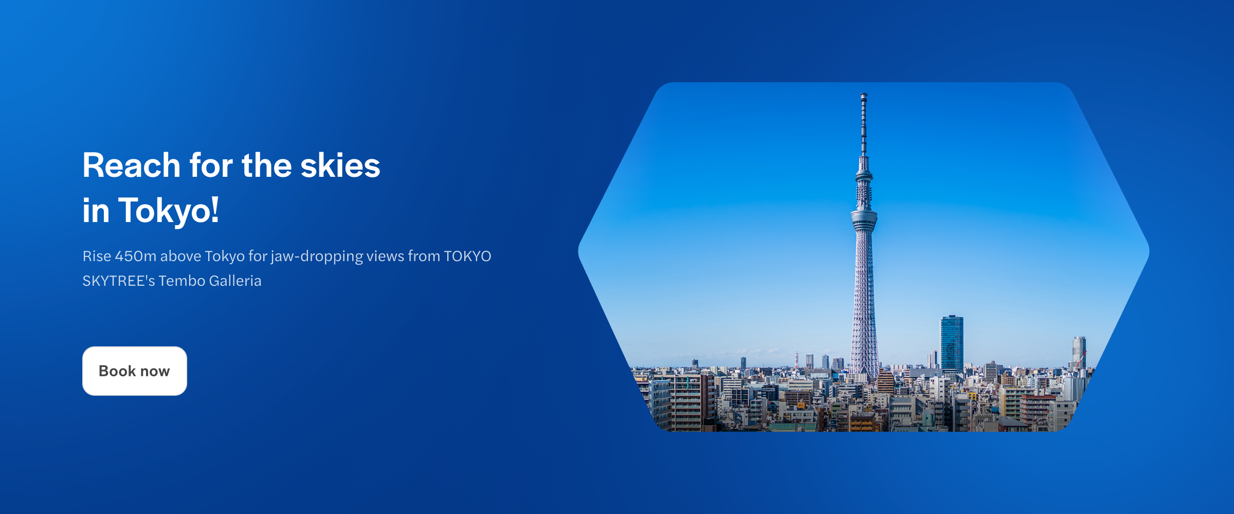 Tokyo Skytree towering over cityscape under clear blue sky.