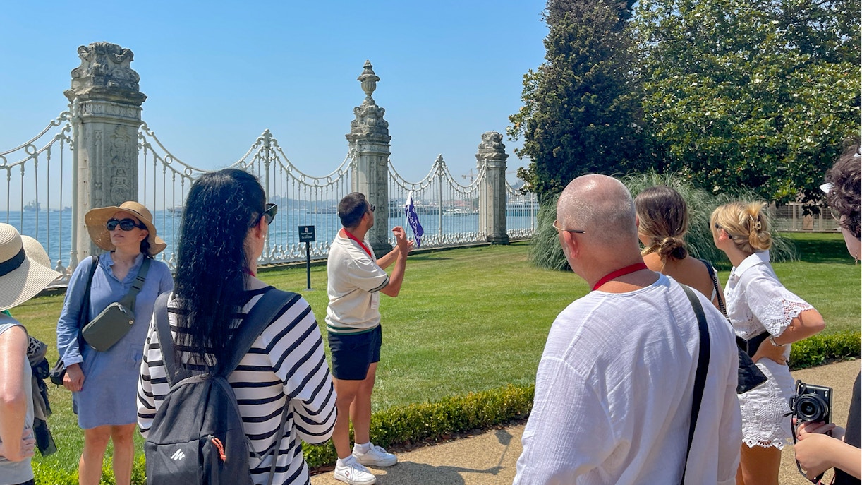 Gardens of Dolmabahce Palace istanbul