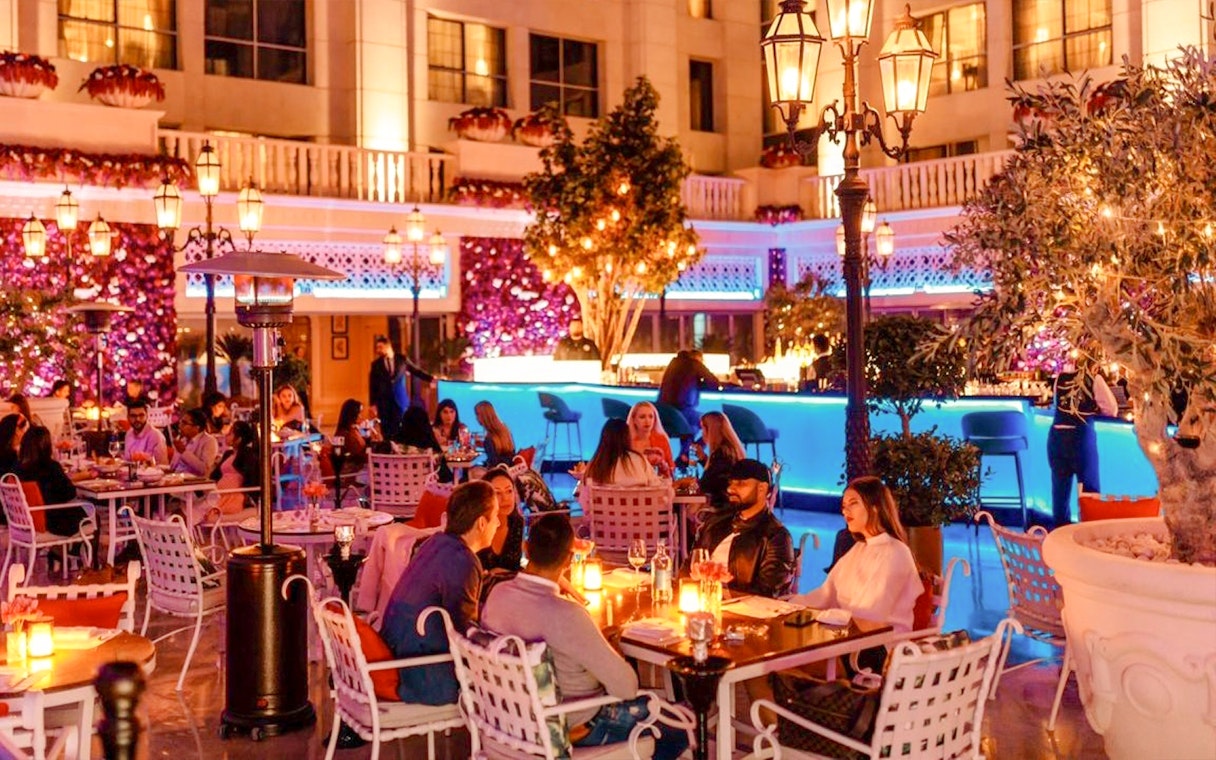 Dining at Le Patio Restaurant before La Perle By Dragone show in Dubai.