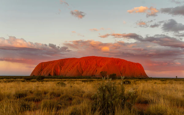 Sunset at Uluru: Sacred Sites Tour with Rock Art, Sparkling Wine, Cheeseboard and Hotel Transfers