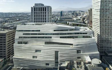 San Francisco Museum of Modern Art exterior with unique architectural design.