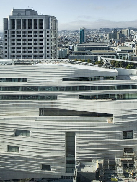 San Francisco Museum of Modern Art exterior with unique architectural design.