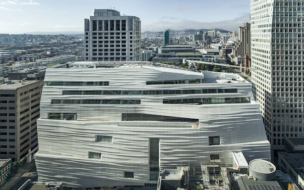 San Francisco Museum of Modern Art exterior with unique architectural design.