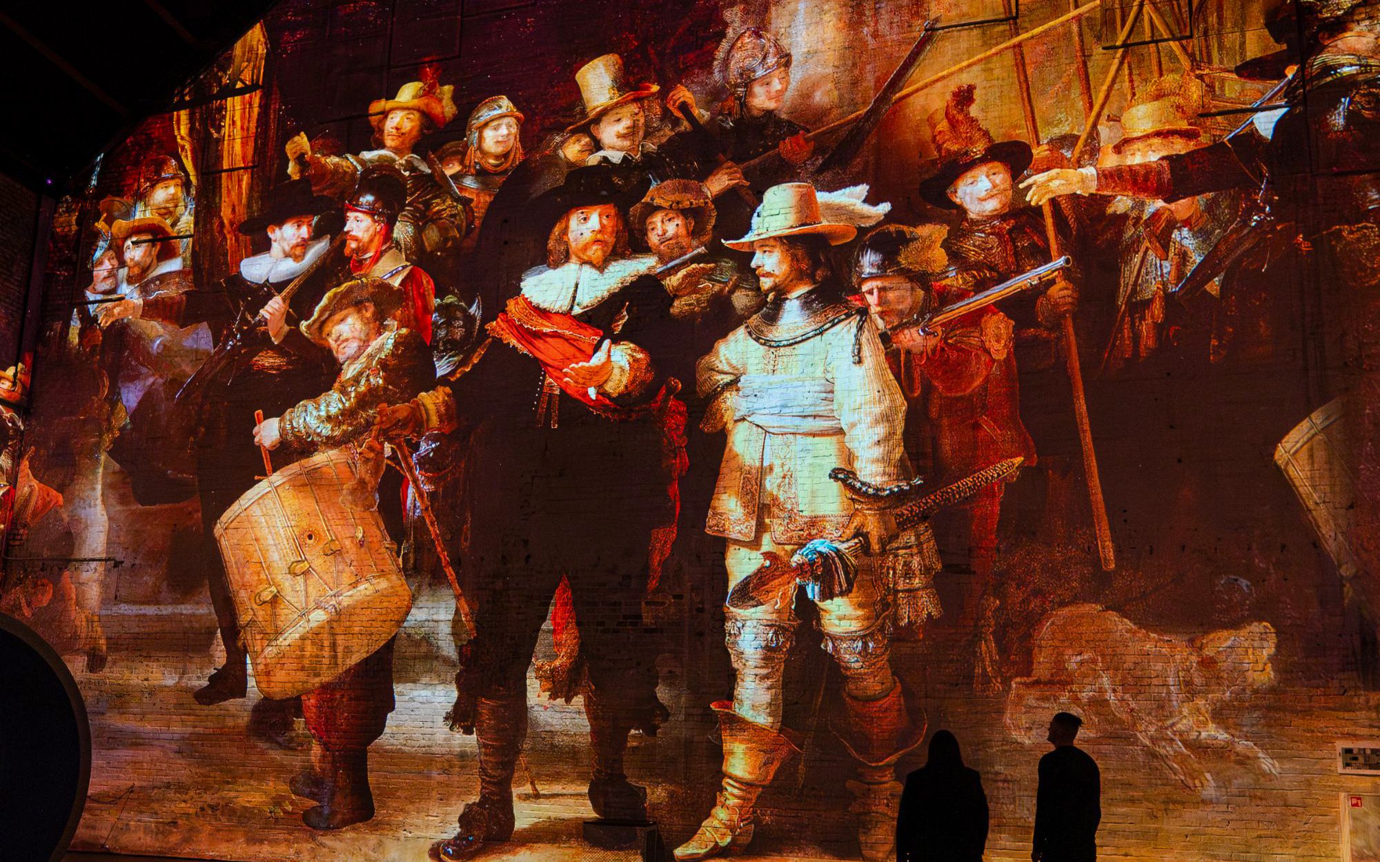 Dutch Masters painting projection at Fabrique des Lumières exhibition.