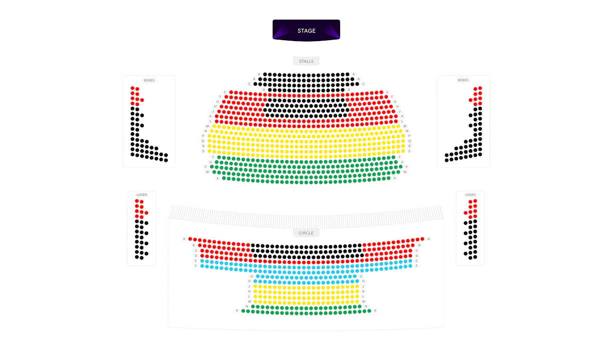 Joan Sutherland Theatre seating plan