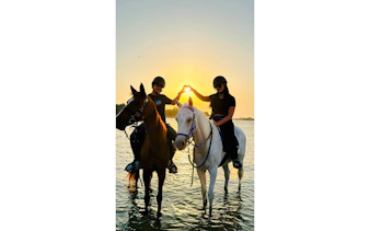 dubai beach horse riding with private picnic for two-6