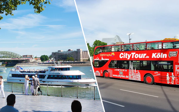 Combo: Cologne City Sightseeing Cruise + Hop-on Hop-off Bus Tour