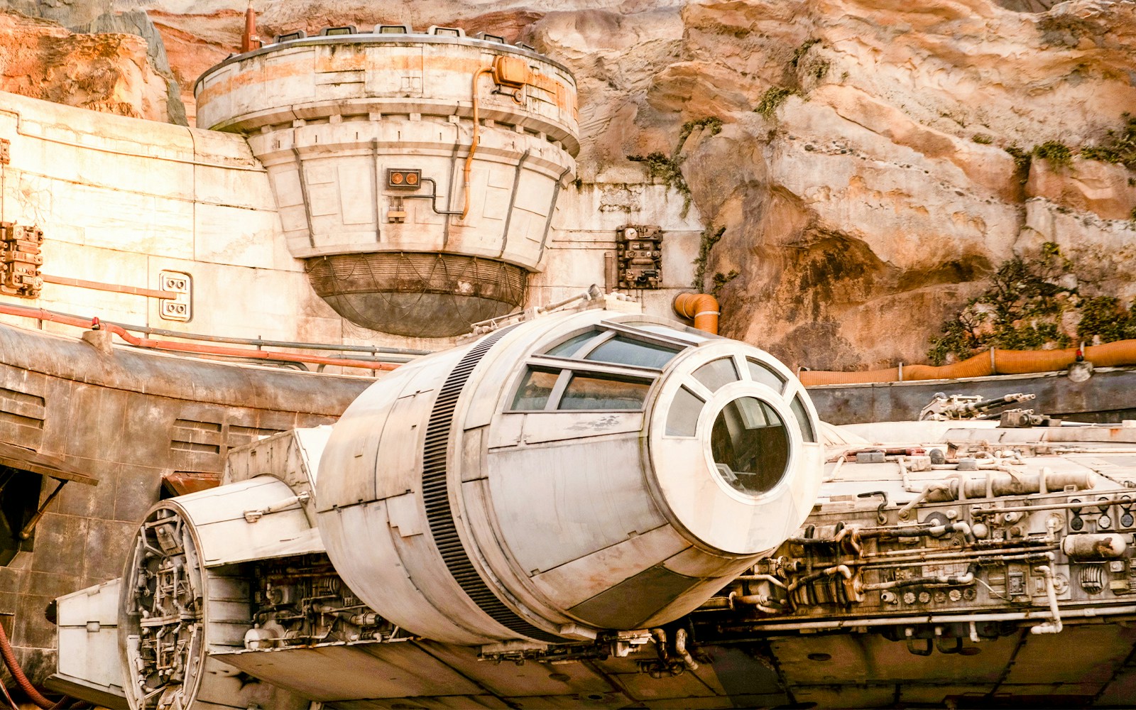 Millennium Falcon detail at Star Wars: Galaxy's Edge, Hollywood Studios, Orlando.