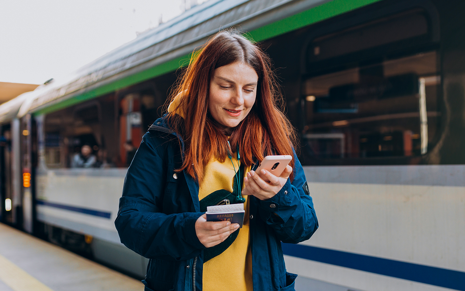 Women checking her phone