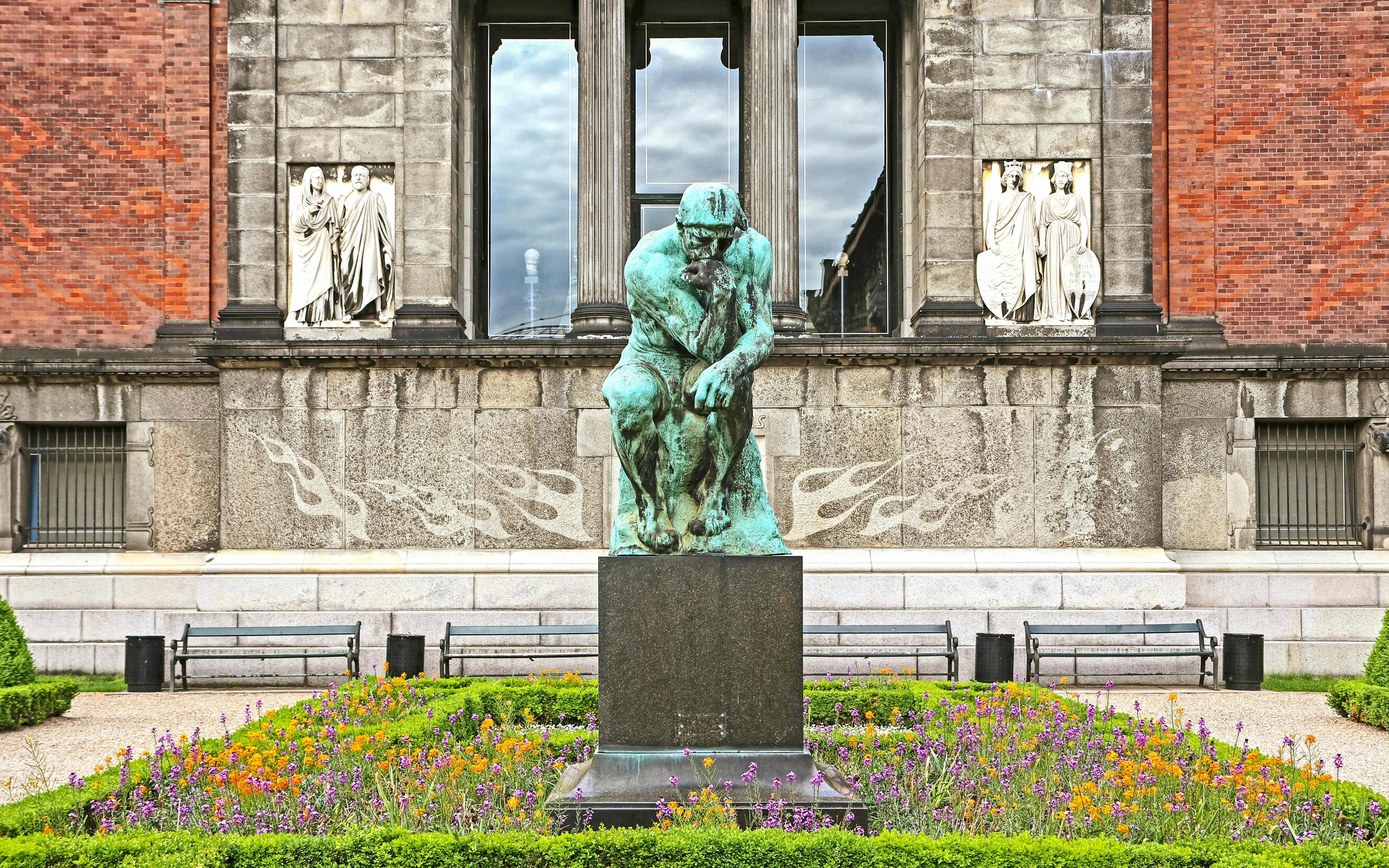 The Thinker sculpture by Auguste Rodin at Ny Carlsberg Glyptotek, Copenhagen.