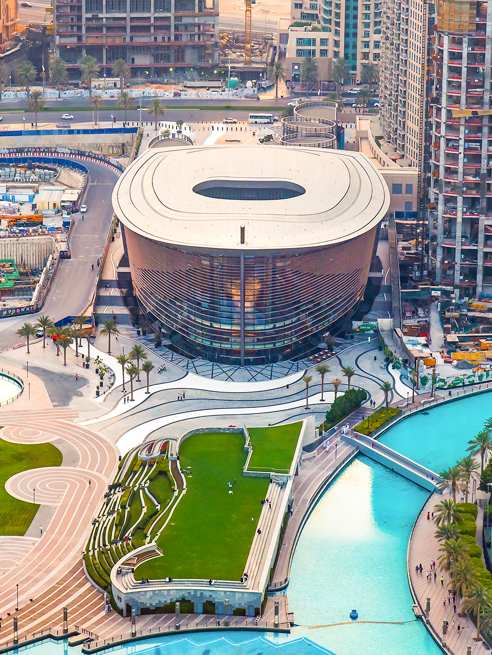 Traditional Emirati architecture with wind towers in Dubai's historic Al Fahidi district.