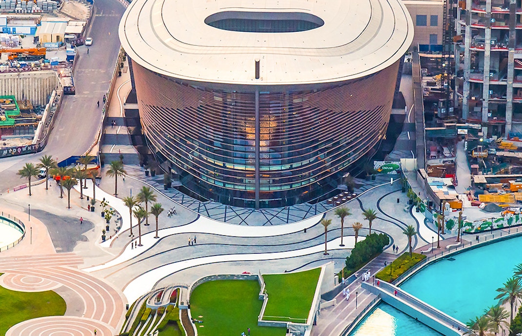 Traditional Emirati architecture with wind towers in Dubai's historic Al Fahidi district.