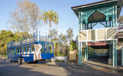 San Diego Zoo tour bus near Conrad Prebys Australian Outback entrance.
