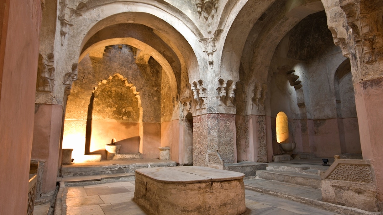 interior view of hamam bath historic building