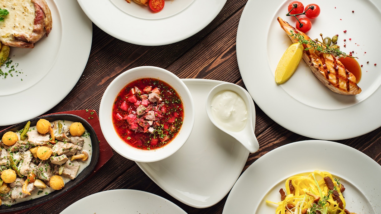 Food at Beacon Boston view