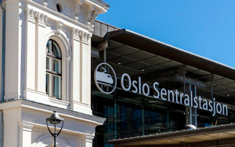 Oslo Central Station entrance, part of the Oslo Essential Highlights Tour.