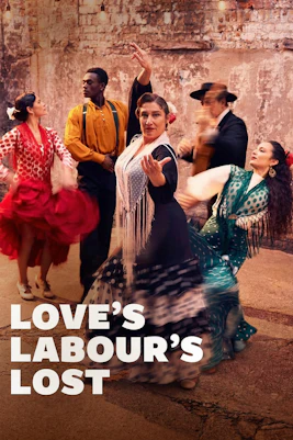 Dancers performing in vibrant costumes for Love's Labour's Lost in West End.