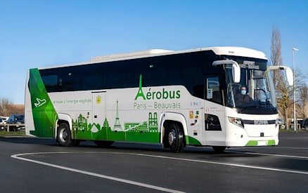 Shuttle bus for round-trip tickets between Beauvais Airport and Paris.