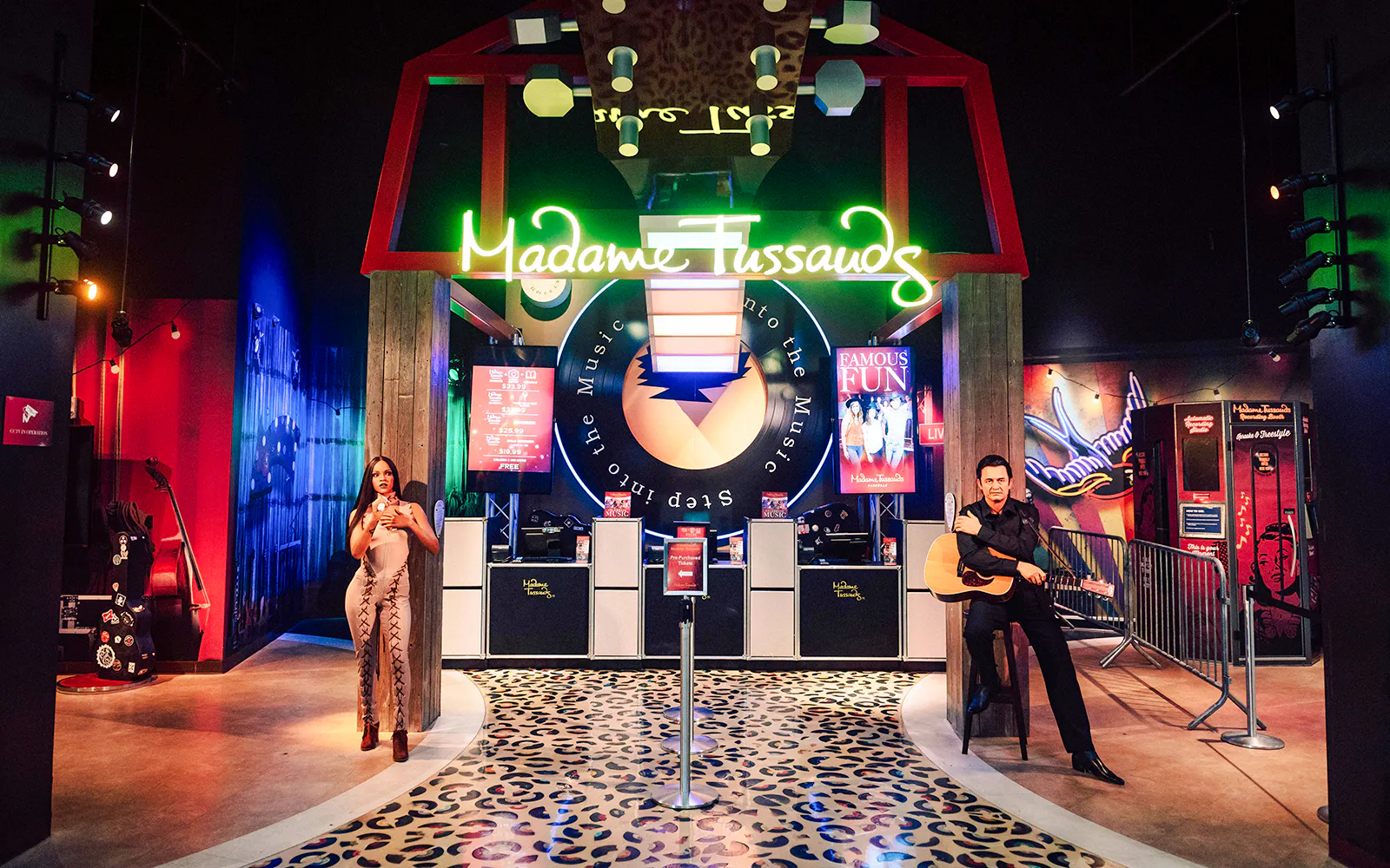 Guests exploring wax figures at Madame Tussauds Nashville.