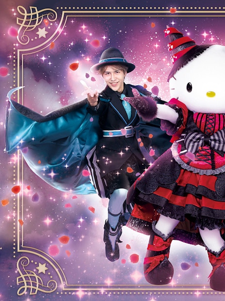 Halloween characters in colorful costumes at Sanrio Puroland.