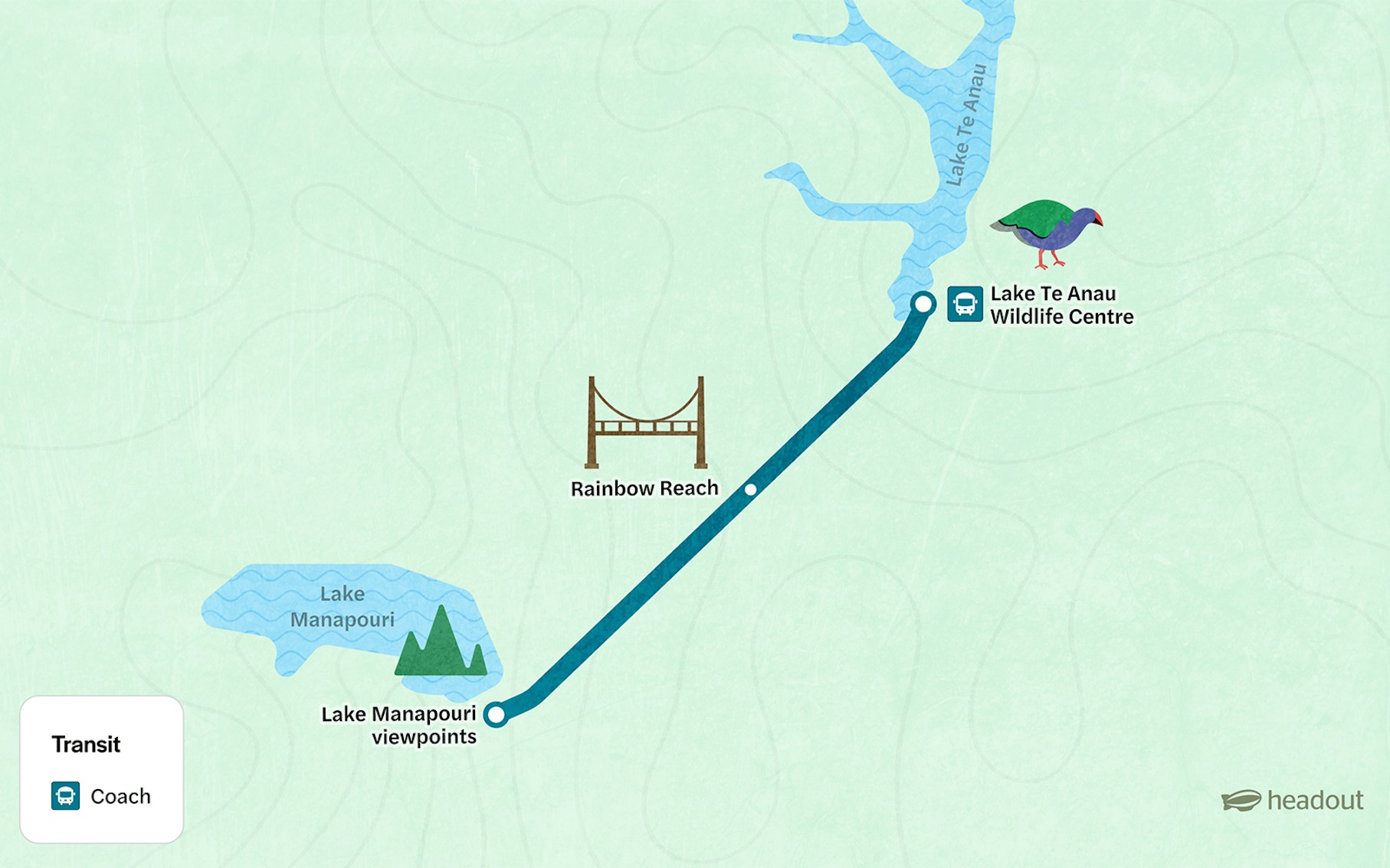 TeAnau-LakeManapouri Map