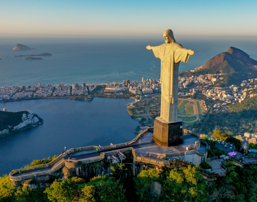 christ the redeemer statue from Helicopter