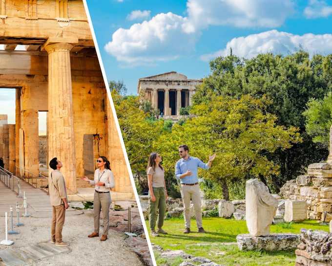 Combo Guided Tour: Acropolis Parthenon + Ancient Agora Tour with Entry Tickets
