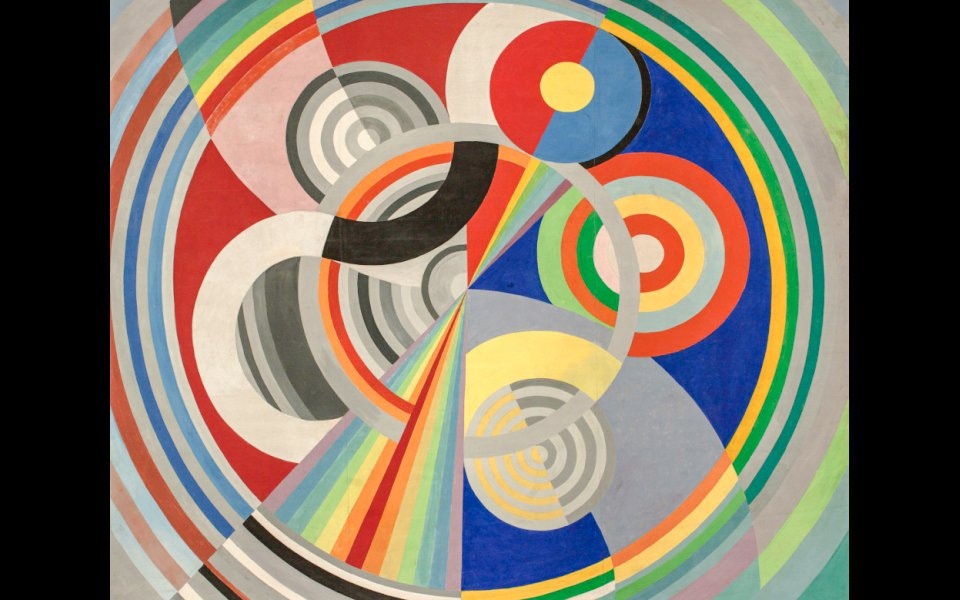 Abstract geometric painting by Robert Delaunay at the Museum of Modern Art, Paris.