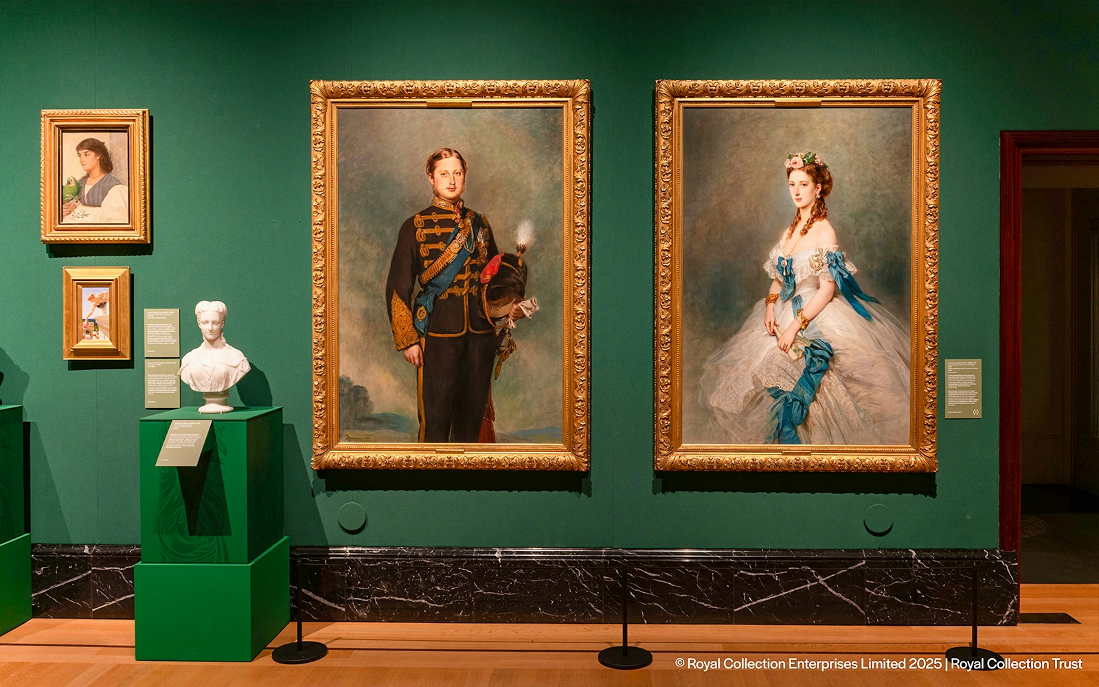 Portraits and busts displayed at The Edwardians Age of Elegance Exhibition, Kings Gallery, Buckingham Palace.