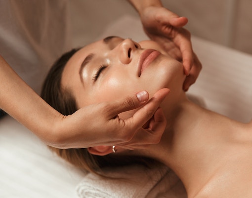 Facial massage at a spa in Zakopane.