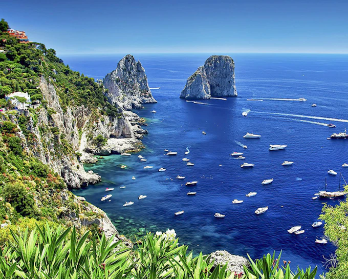 From Naples: Capri, Anacapri & Blue Grotto Private Tour with Lunch