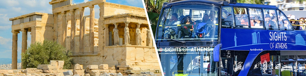 Combo: biglietti per l'acropoli e il Partenone + Tour di Atene sui bus Hop-on Hop-off accessibile per 2 giorni