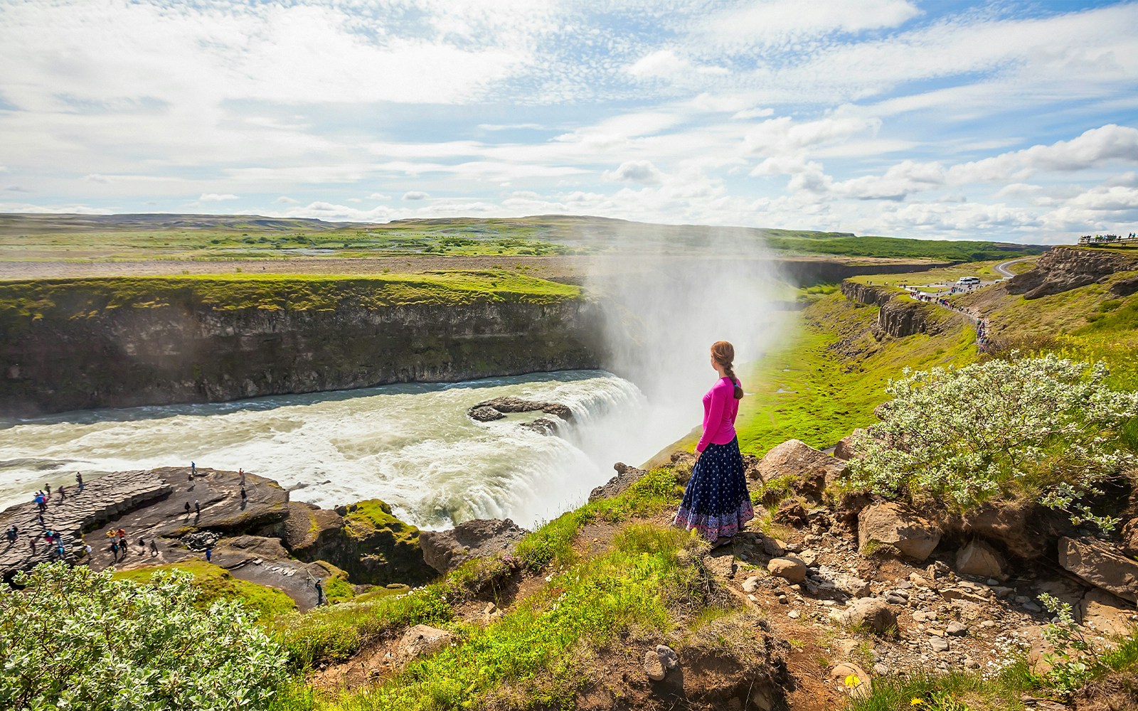 Geysir geothermal area with erupting hot spring on Reykjavik to Golden Circle tour.