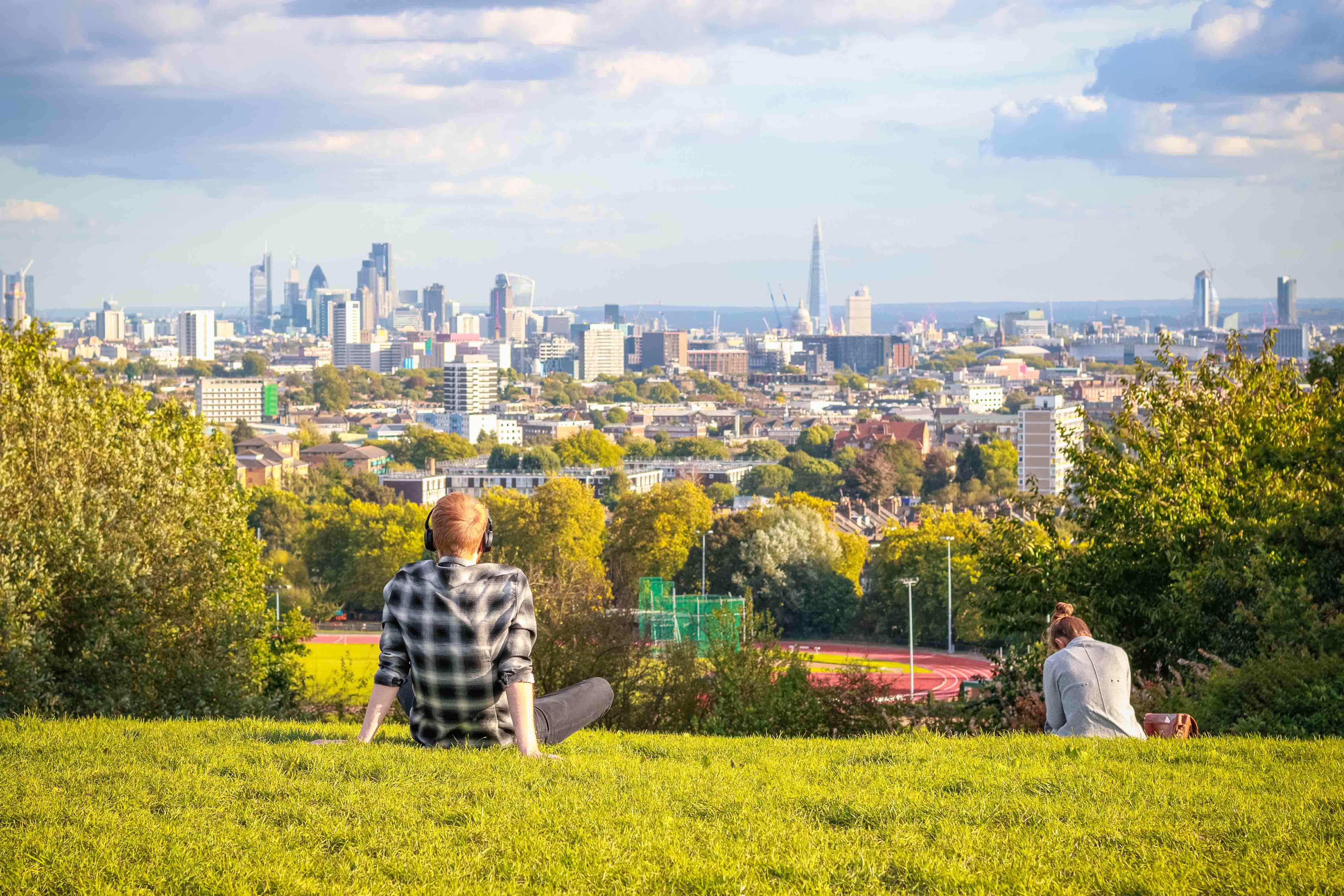 View of London skyline from Parliament Hill.