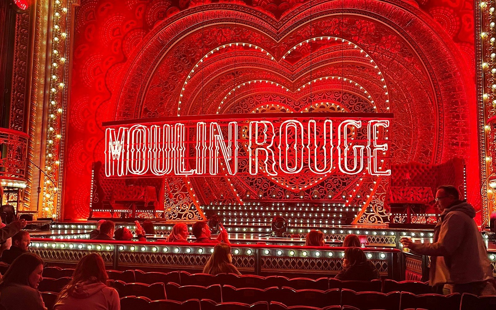 "Section: Stalls
Seat: J 10
Date: Jan 2, 2025
Show: Moulin Rouge! The Musical"
